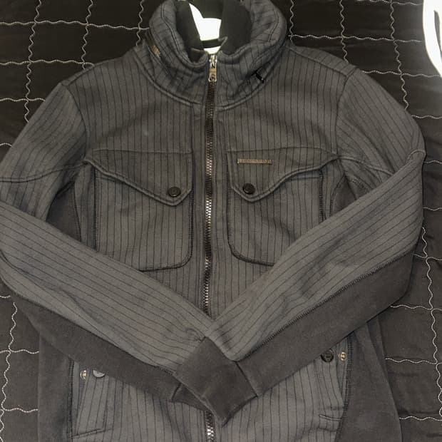 일본 빈티지 버카루 하이넥 포켓 집업