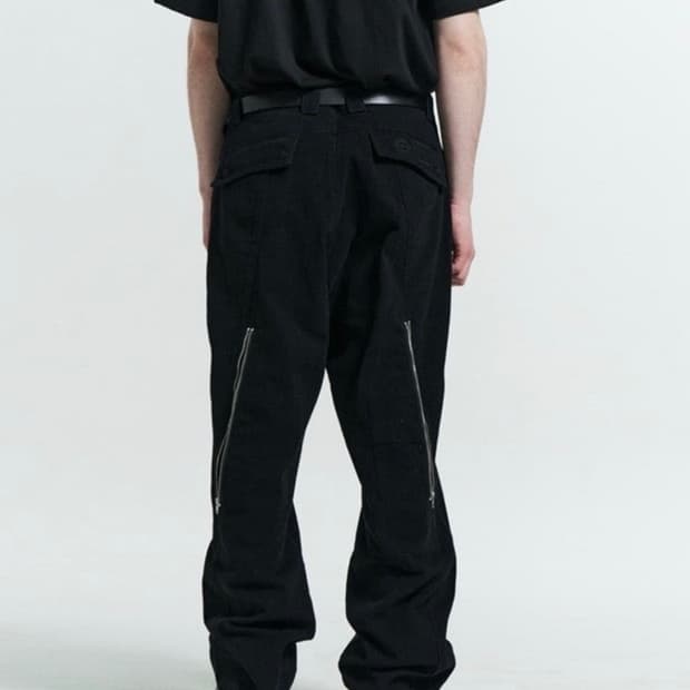 플라스틱프로덕트 웨이브 지퍼 팬츠 S