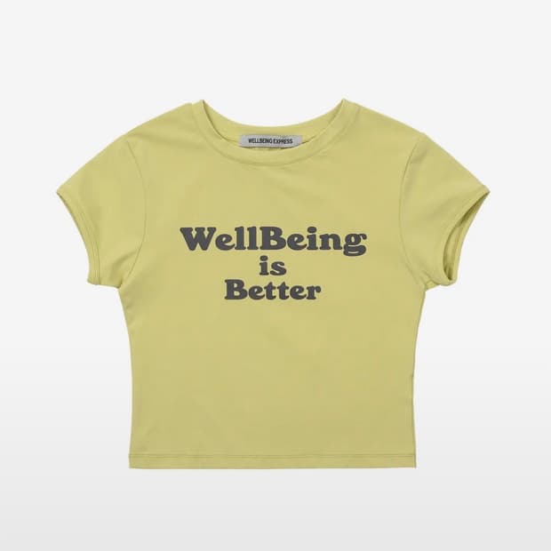 Wellbeing Is Better Half Sleeve Lime