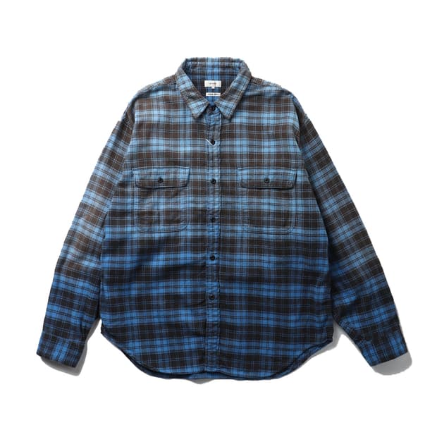 BEAMS Wide Fit Fade Check Shirt