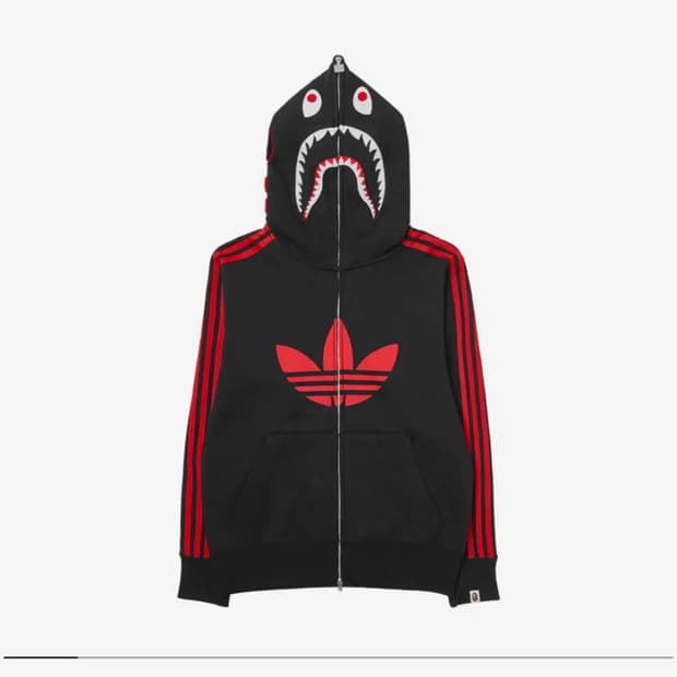 베이프 아디다스 콜라보 후드집업 얼티밋 샤크 후드 블랙 KR L