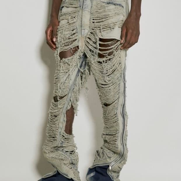 릭오웬스 bollan distressed jeans 30