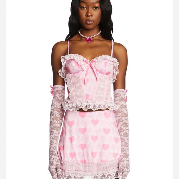 돌스킬 dollskill 슈가트릴즈 발렌타인 셋업 세트