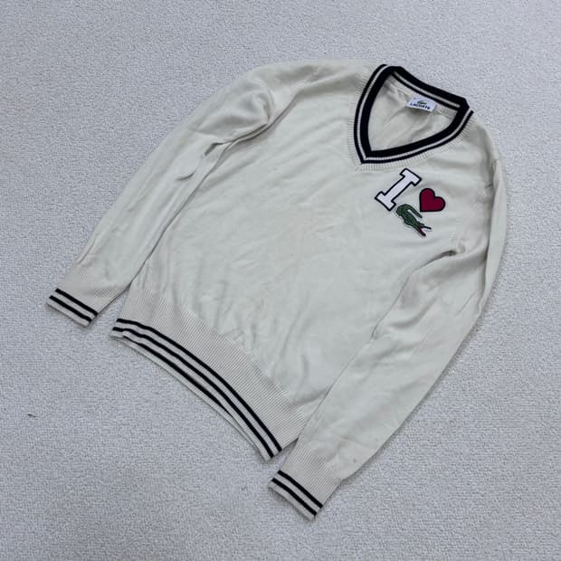 36 라코스테 브이넥 니트 스웨터 0320E