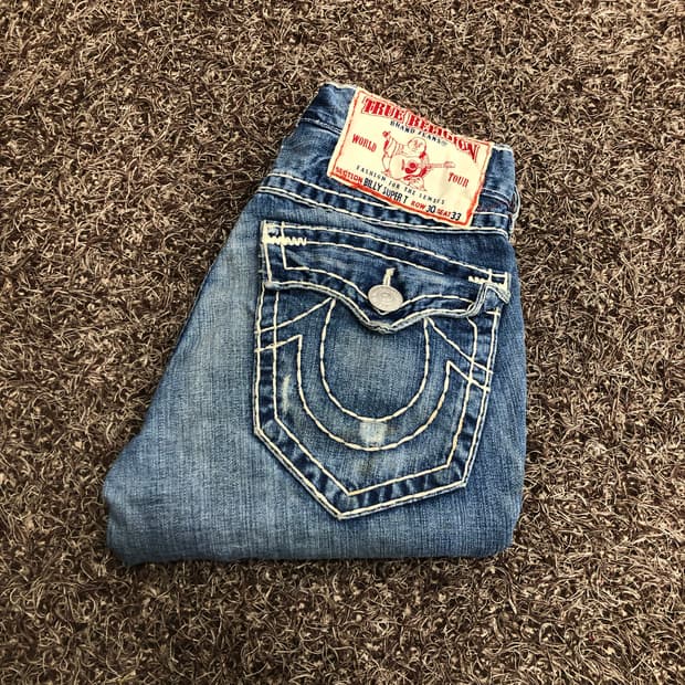 트루릴리전 빌리 슈퍼티 워싱 데님 팬츠