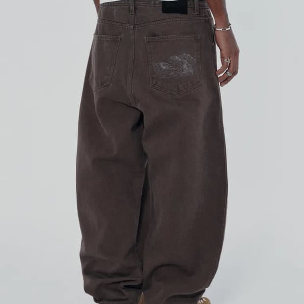 스웨이드 CONTOUR POCKET DENIM BROWN s