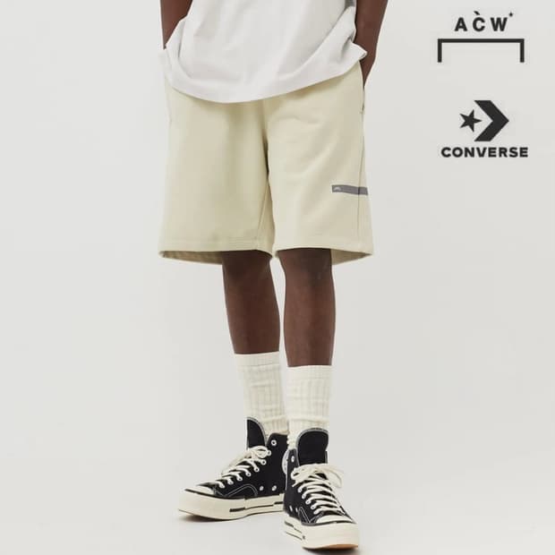 [정품] 어콜드월 x 컨버스 리플렉티브 프린팅 스웨트쇼츠XL(새제품)