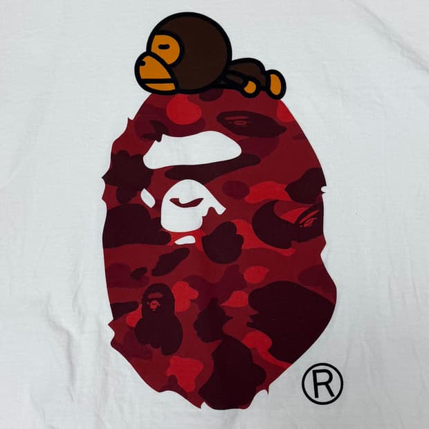 Bape 베이프 레드 카모 반팔