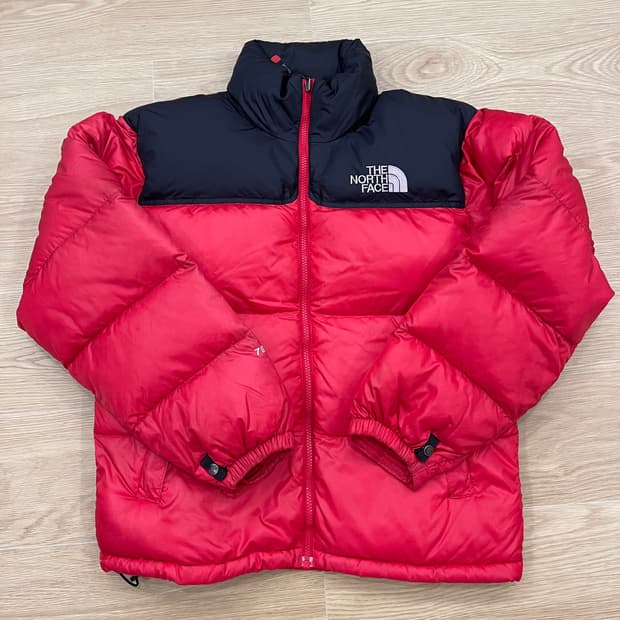 노스페이스 눕시 구버전 700 패딩 레드 90