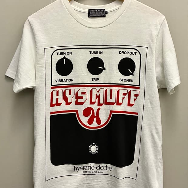 (S)히스테릭 글래머 HYS MUFF 빅머프 천축 반팔티셔츠 화이트