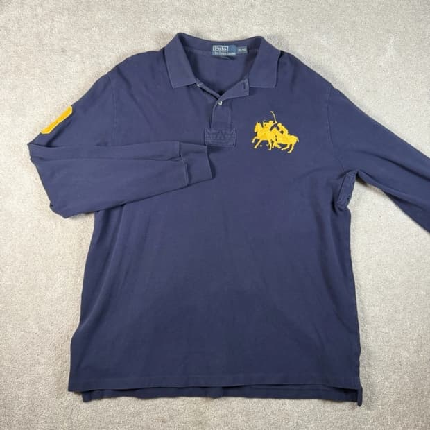 폴로 랄프로렌 트리플 포니 긴팔 카라 티셔츠