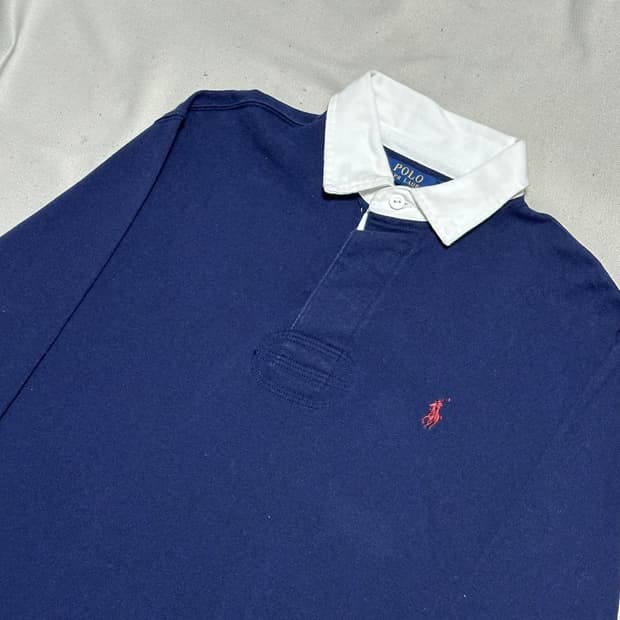 M 폴로랄프로렌 네이비 럭비 티셔츠
