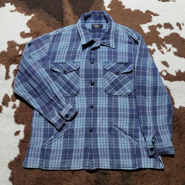 RRL 아우터 & 남방 블루체크(XL)