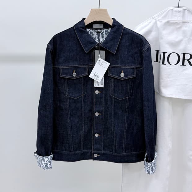 [미사용/선물가능] 디올 오블리크 데님 트러커 청자켓 50사이즈
