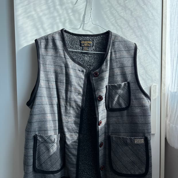 Vintage 빈티지 체크 조끼