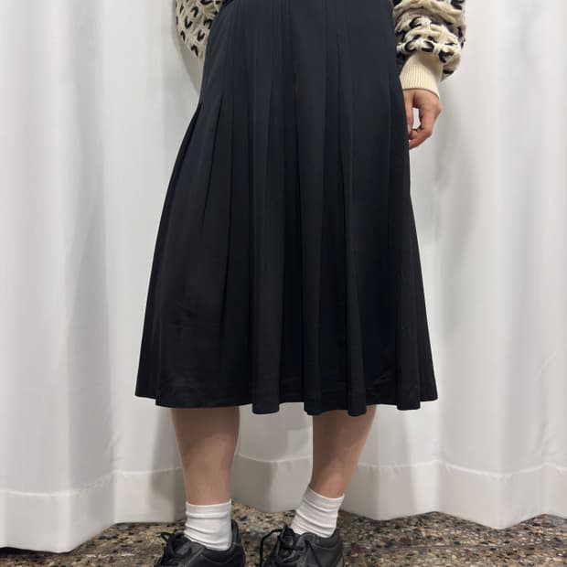 rodier paris midi pleats skirt