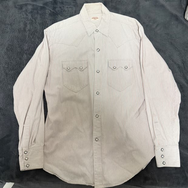 슈가케인 스트라이프 웨스턴 셔츠