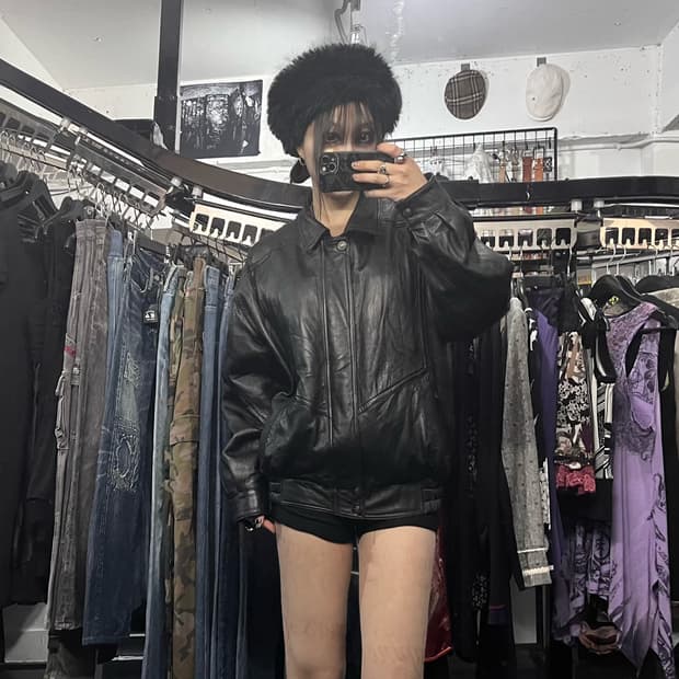 양가죽 블랙 자켓