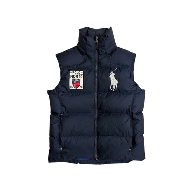 폴로 랄프로렌 치프키프 노르웨이 빅포니 네이비 패딩 조끼 s