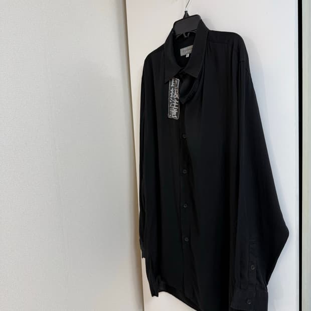 요지 야마모토 뿌르옴므 21ss 레프트 더블 텐셀 블라우스