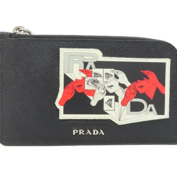 프라다정품!한정판지퍼카드지갑