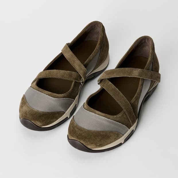 [36,37,38,39]아워레가시 스위트 하트 발레리나 슈즈/실버그린