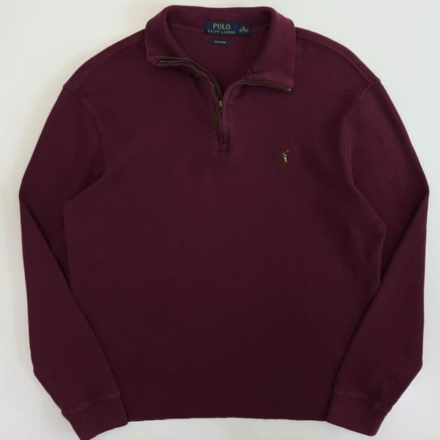 Polo 폴로 랄프로렌 자수 에스테이트립 반집업 스 웨트셔츠