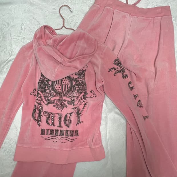 쥬시꾸뛰르 갸루 벨벳 트레이닝 셋업S