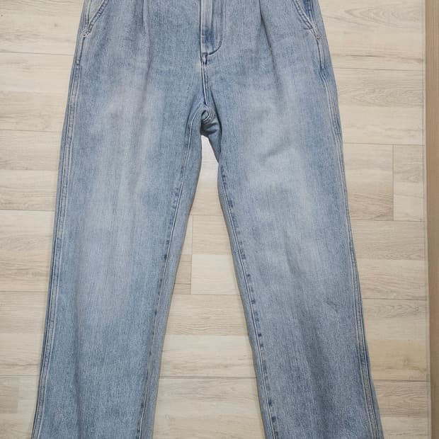 [1] 러프사이드 드레이프 데님 블리치