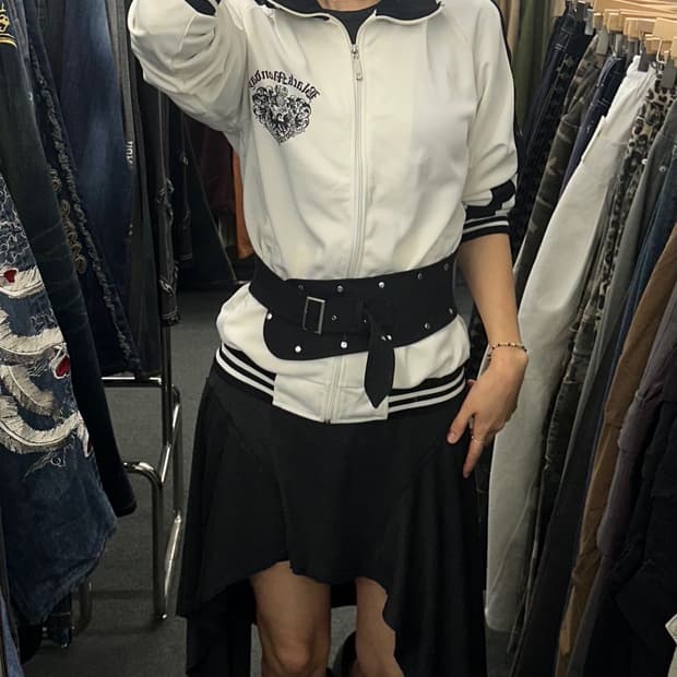 L)barcodes 빈티지 트랙탑 집업 져지