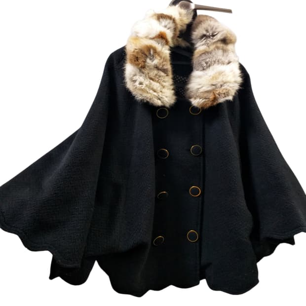 빈티지 망토 판쵸케이프코트 달천 공겜여주 긱시크 히메로맨틱갸루 핀터깔펑크