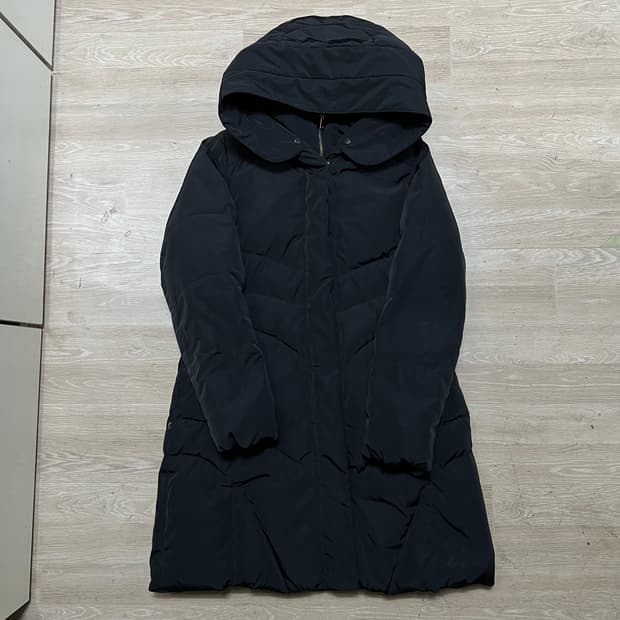 지고트 여성 프리미엄 덕다운 후드 롱패딩 점퍼 [블랙] M/95