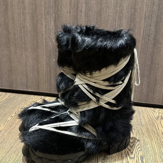 Rick Owens fur Luna lace boots (35)