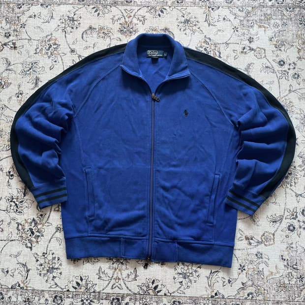 폴로 자수 포니 투웨이 코튼 니트 집업