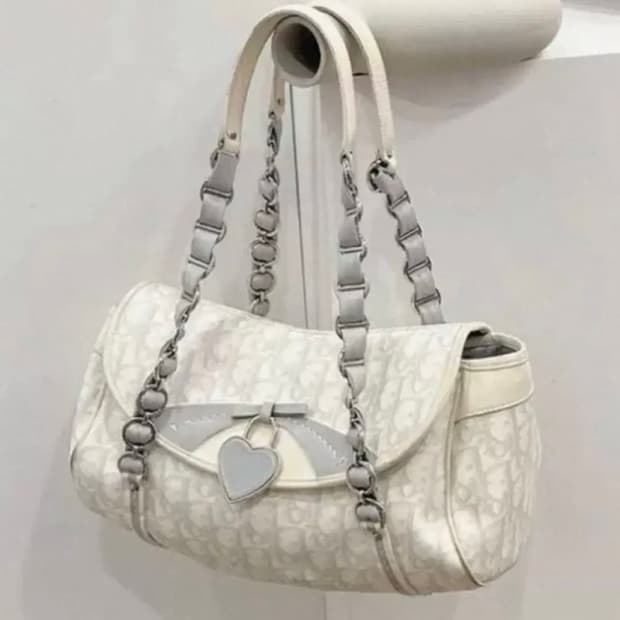 새상품 디올 로맨틱 하트백 그레이 오블리크 빈티지 백