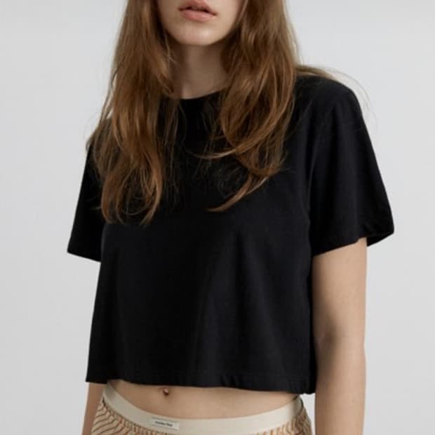 오버듀플레어 코지 코튼 티셔츠COZY COTTON T-SHIRTBLACK
