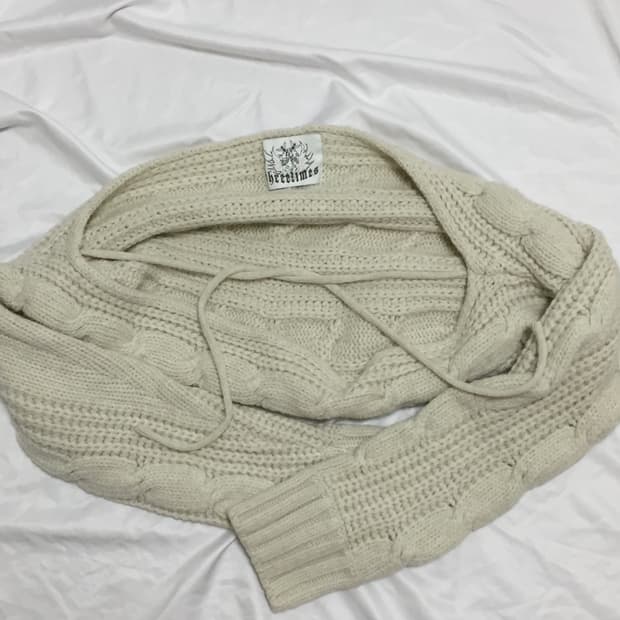 쓰리타임즈 케이블 볼레로 스틸아이보리