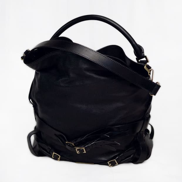 버버리 고스포드 블랙 나파레더 벨티드 2웨이 호보백