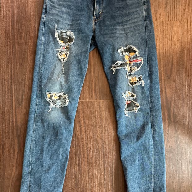 리바이스 511 34x32 커스텀진 블랭크탭