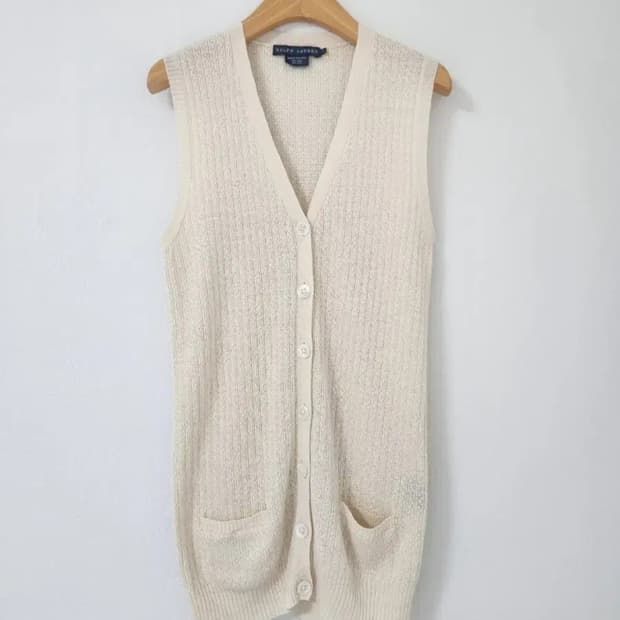 랄프로렌 린넨&실크 니트 베스트 S