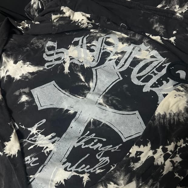 빈티지 십자가 후드집업