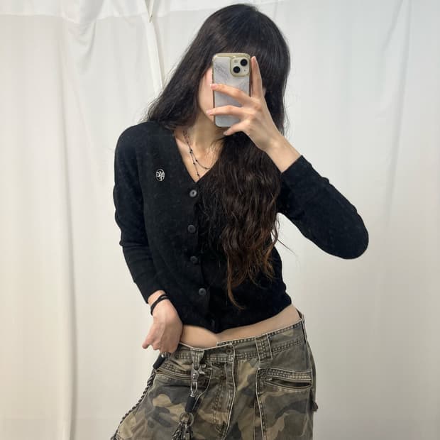 Marithe François Girbaud black cardigan