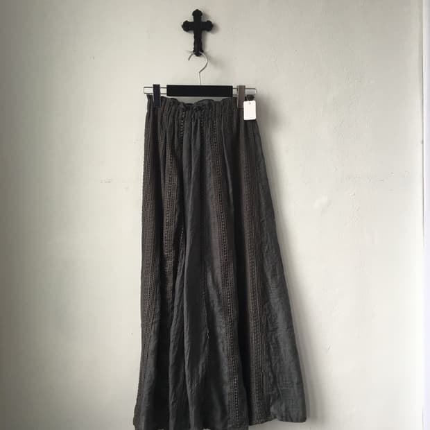 Crochet layer long skirt