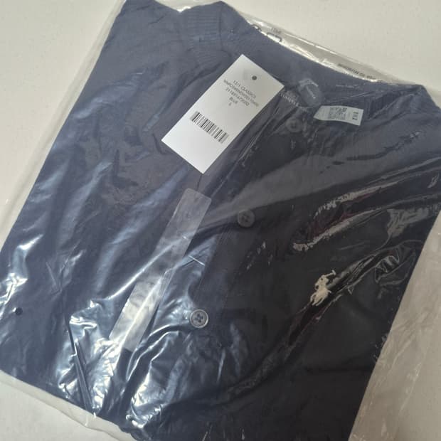 폴로 피마 곤색 가디건 S (새상품)