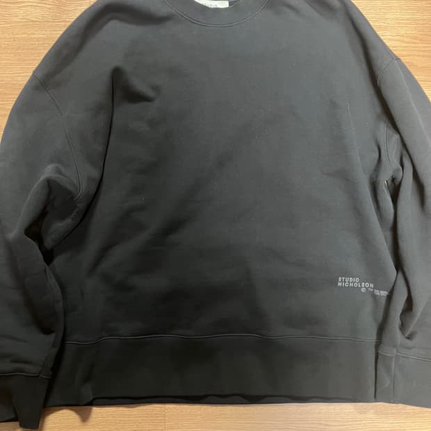 스튜디오니콜슨 오버사이즈 맨투맨 블랙 XL