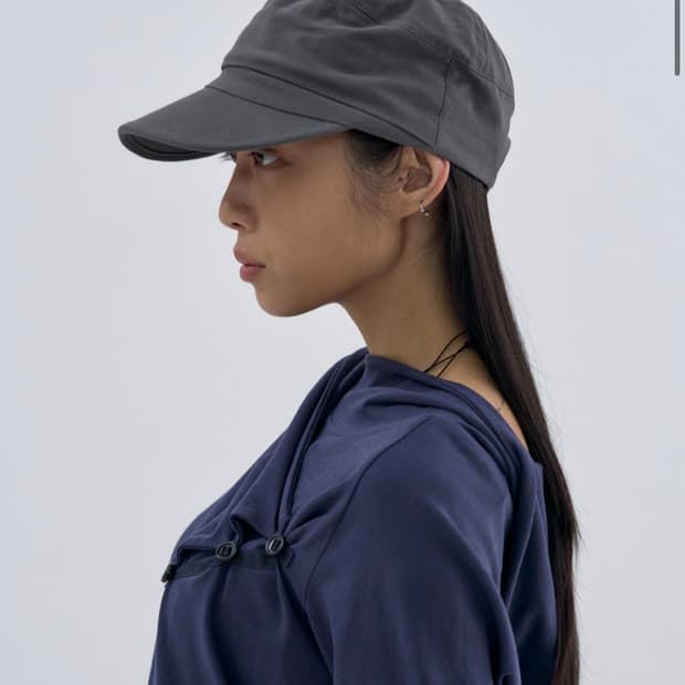 Cotton Combat Cap Charcoal