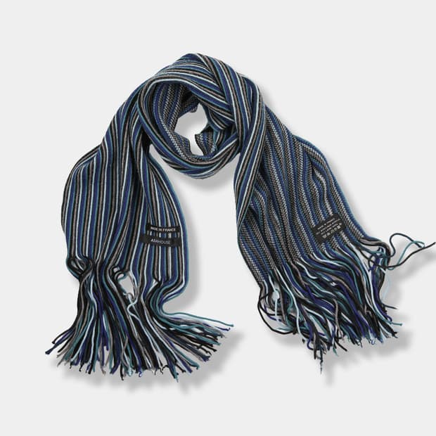 ABAHOUSE Wool Blend Stripe Muffler