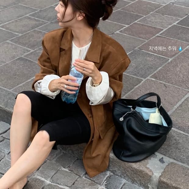 오버듀플레어 클래식 스웨이드 자켓
