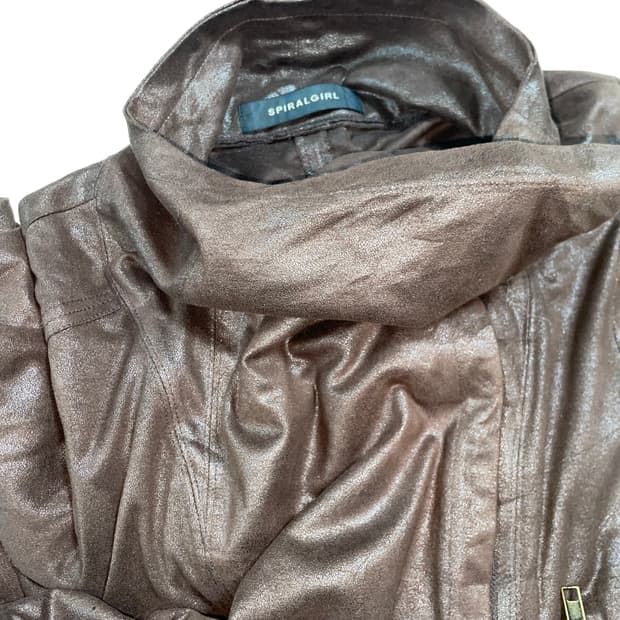 Spiralgirl drape suede jacket br