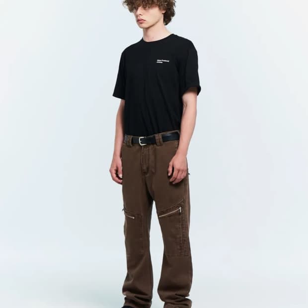 플라스틱 프로덕트 REVEALED POCKET PANTS (BROWN)